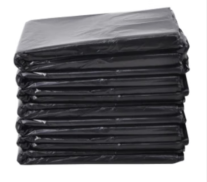 Luzhao Xinqiyuan commercial large garbage bag property sanitation flat mouth plastic bag black 120*140 45 pieces/hand