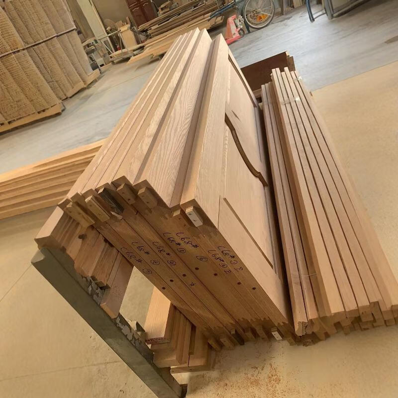 Red oak wood door, custom painted door, soundproof door, silent door set door, bedroom door, boxwood interior door, solid wood composite door including door cover