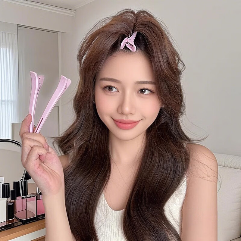 Royal Code Candy Color Side Bangs Duckbill Clip Hair Clip Fluffy Positioning Clip Headwear 6-piece Set