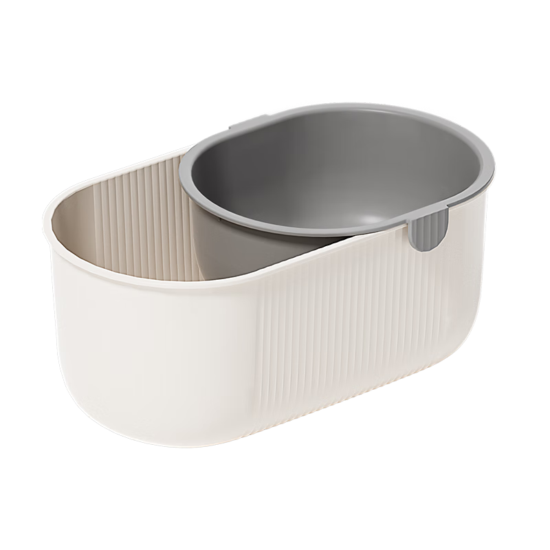 Mayflower storage box desktop trash can lazy melon seeds snack fruit double-layer thickened storage basket household fruit plate drain tray snack storage box double layer 2L 1 piece