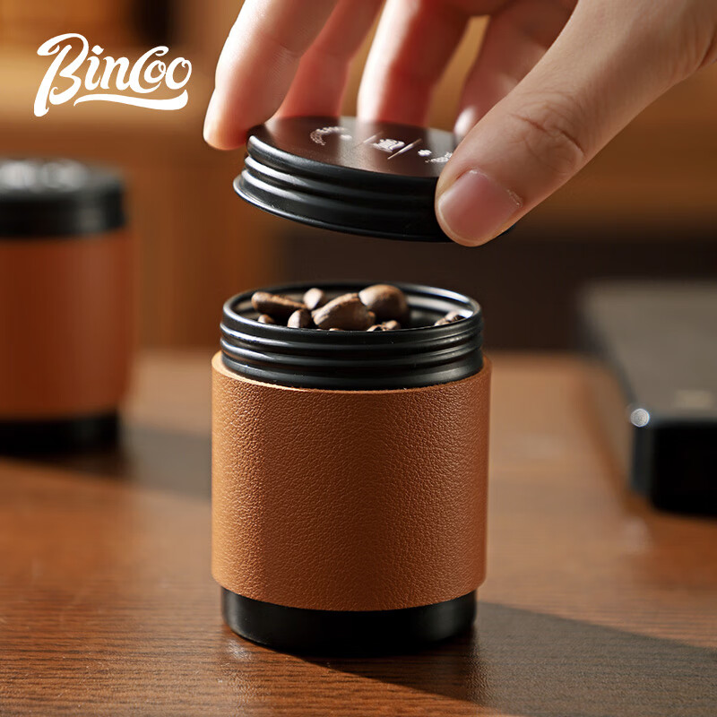 Bincoo coffee powder sealed jar mini portable coffee bean storage jar small storage storage jar tea jar