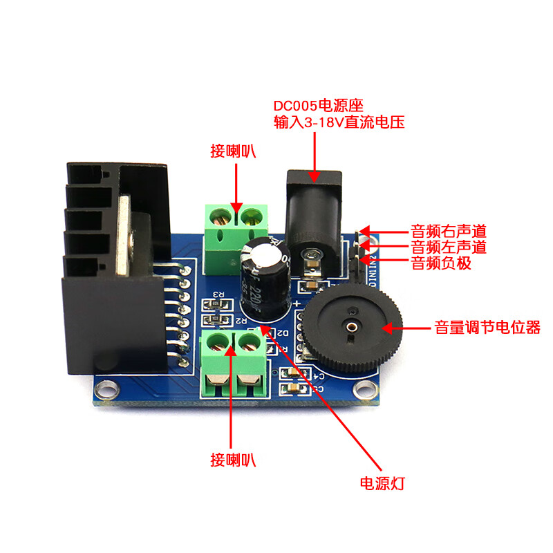 Dafuri TDA7266 power amplifier module power amplifier board audio amplifier module diy default