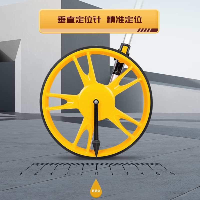 Deli roller scale distance meter wheeled high-precision manual distance measuring wheel mechanical roller measuring ruler outdoor engineering land measurement DL330112 large mechanical wheel (diameter 300mm)