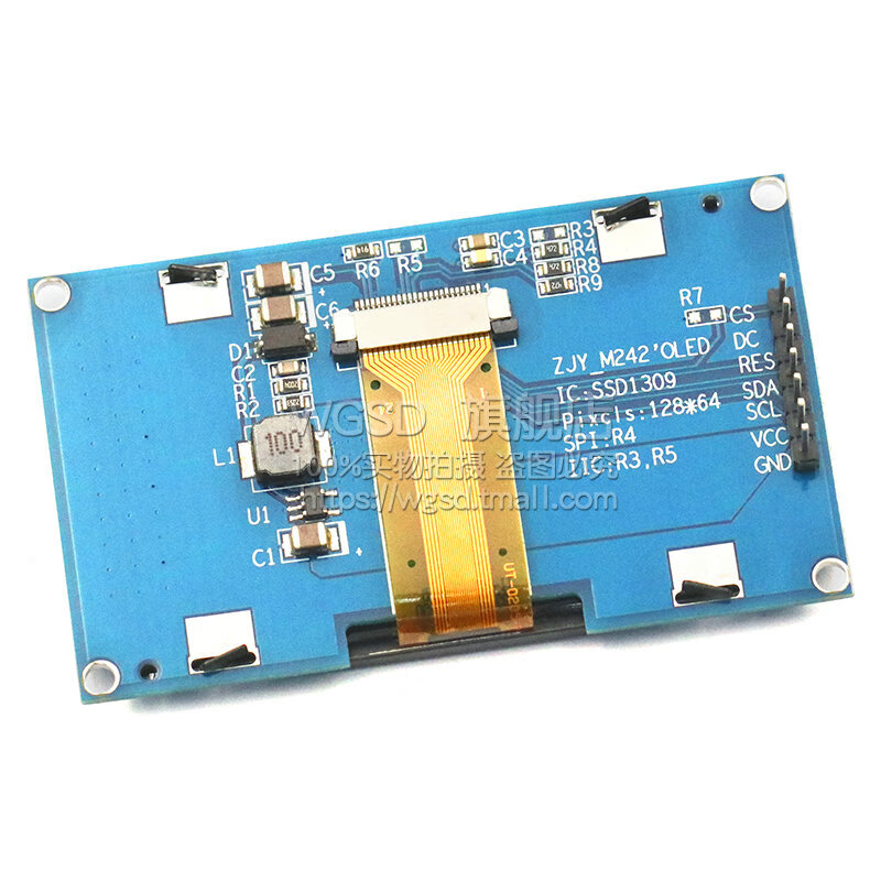 Dafuri 2.42-inch OLED display module SPI serial port 201a 12864 display LED screen LCD screen 3.3V default