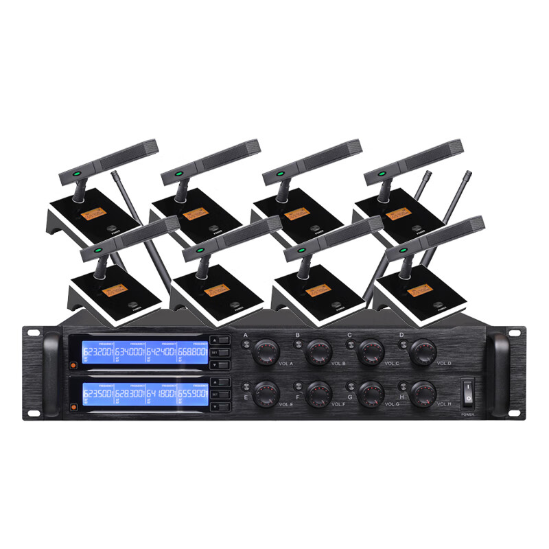 SHURE Shure one-to-four wireless U-segment FM conference microphone gooseneck conference desktop broadcast microphone one-to-one eight-way pole conference microphone