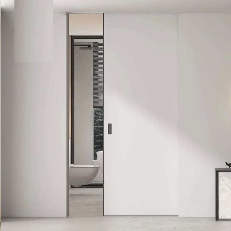 Ghost Door Sliding Door Folding Invisible Door Bedroom Door Pocket Door Sliding Door Solid Wood Partition Door Trackless Sliding Door Pocket Door Display First Square Meter/Sq.