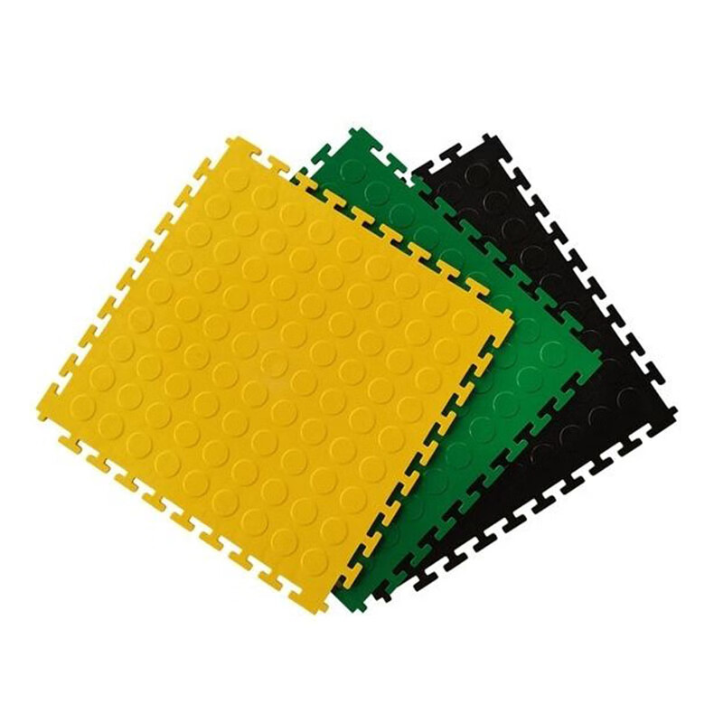 PVC industrial floor mats, automobile repair shop plastic splicing cover thickening, repair shop floor mats, new energy insulation workshop, 450*450*4.5mm thick leather texture