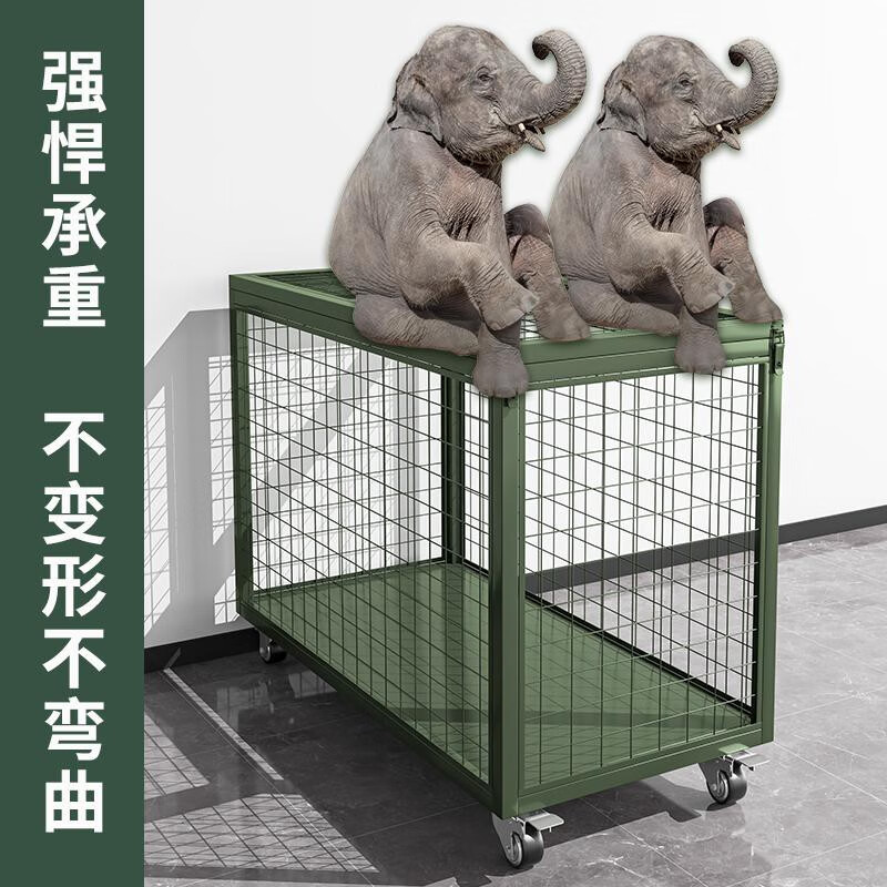Military green mobile cage combat readiness material turnover vehicle wheeled mobile pallet thickened field picture box rotational molding box 1200 deep mesh cage