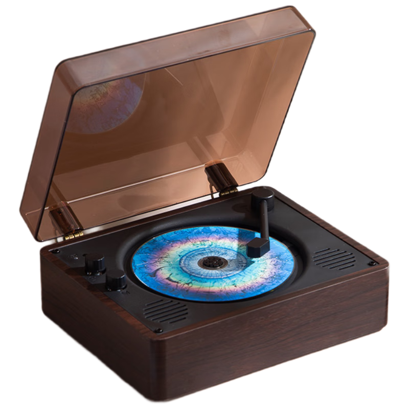 YEARS STAY time and years all-in-one CD player audiophile album player retro CD player record player table bluetooth surface audio speaker cd player birthday gift orange SG1996