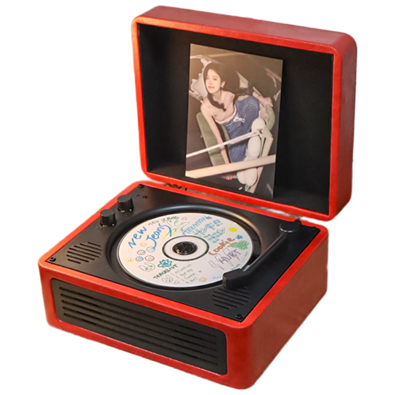 YEARS STAY time and years all-in-one CD player audiophile album player retro CD player record player table bluetooth surface audio speaker cd player birthday gift orange SG1996