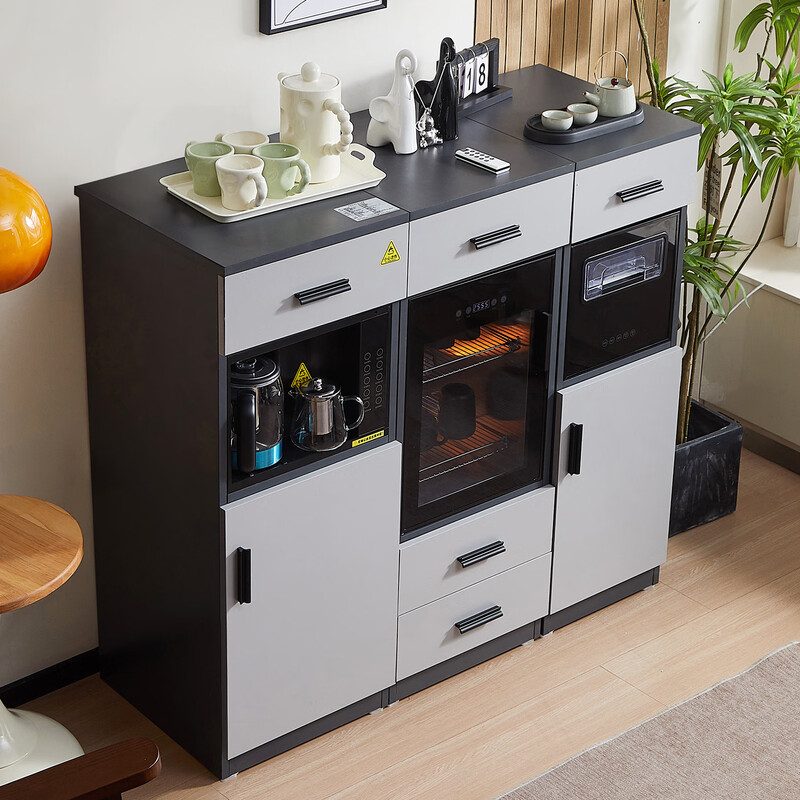 Yiban's new ice tea bar machine, home office, fully automatic drinking water refrigeration all-in-one machine, high-end living room, 2025 new refrigerator with refrigeration function combination cabinet HCB08-S (refrigerator combination cabinet) warm type