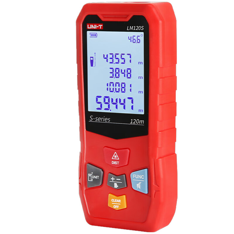 UNI-T LM120s infrared rangefinder handheld laser high-precision laser ruler home measuring instrument room measuring instrument