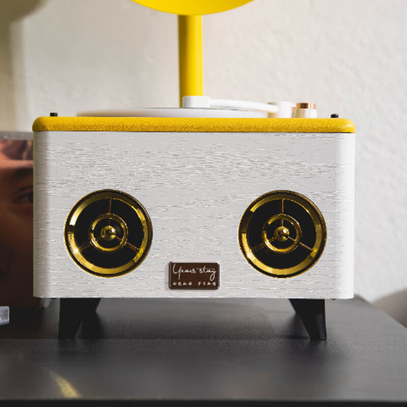 YEARS STAY time and years all-in-one CD player audiophile album player retro CD player record player desktop Bluetooth audio speaker cd player birthday gift black SG1990