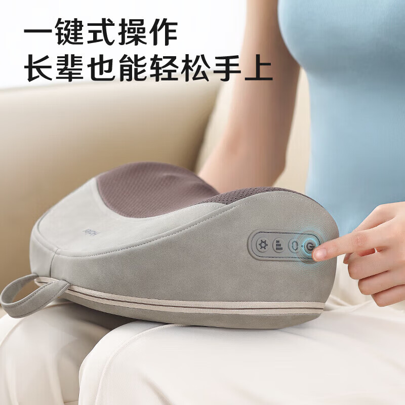 Oaks cervical spine massager waist massager massage pillow neck shoulder neck back massage cushion neck legs soles whole body birthday Mother's Day gift for parents and couples Louvalan rechargeable + 3D three-dimensional human hand + red light hot compress Oaks China's top 500 quality companies give gifts to parents, couples, elders