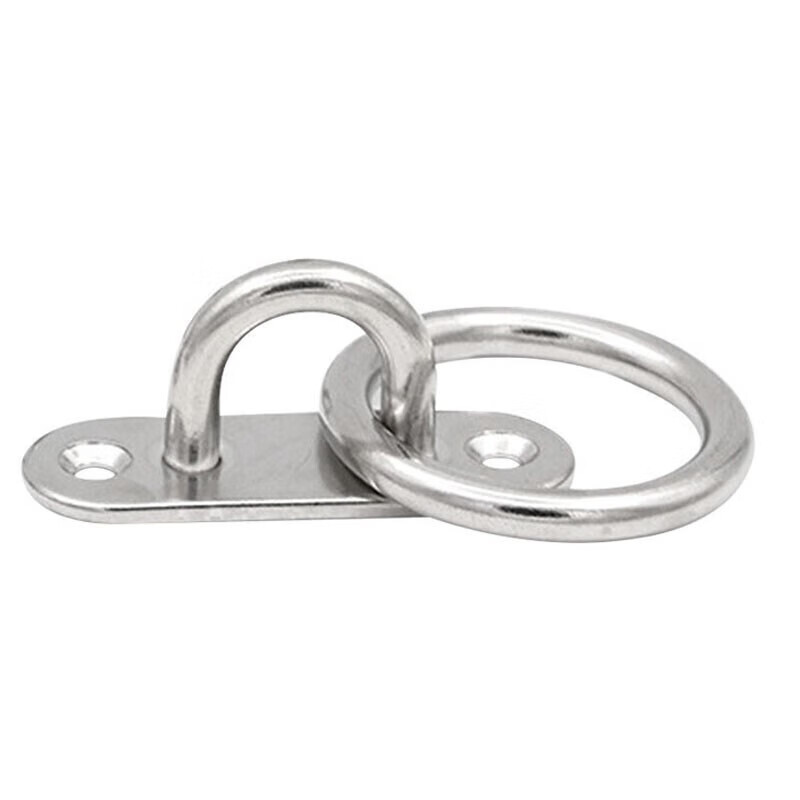 Masifu 304 stainless steel hook hook U-shaped fixed hook rope pull ring ring hook M5 oval