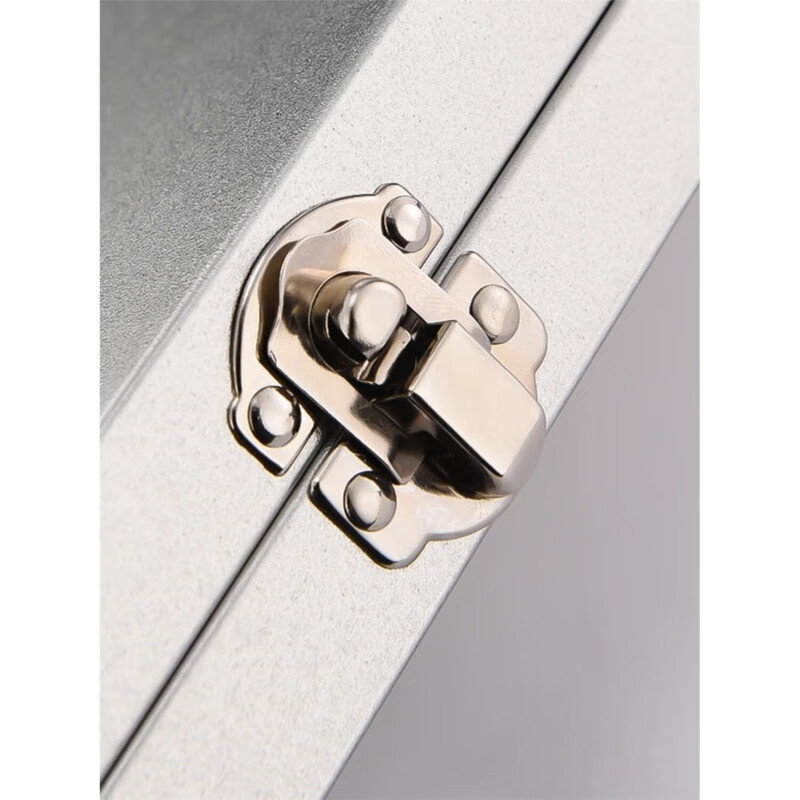 Tin box flip-top packaging pen stationery acne needle tweezers storage iron box frosted silver metal box rectangular iron box 20x8cm with lock