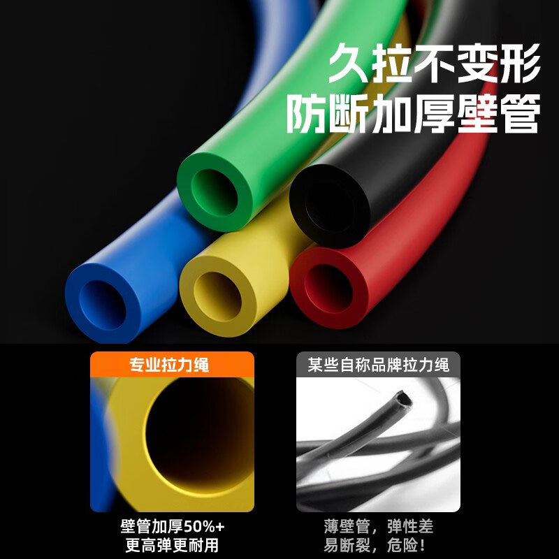 OUZEY tension rope elastic rope exercise door fitness equipment sports multi-functional elastic band to train back and chest muscles to open shoulders for men 14-piece set adjustable tension rope - 225 pounds thickened to prevent breakage + contact customer service to receive training tutorials