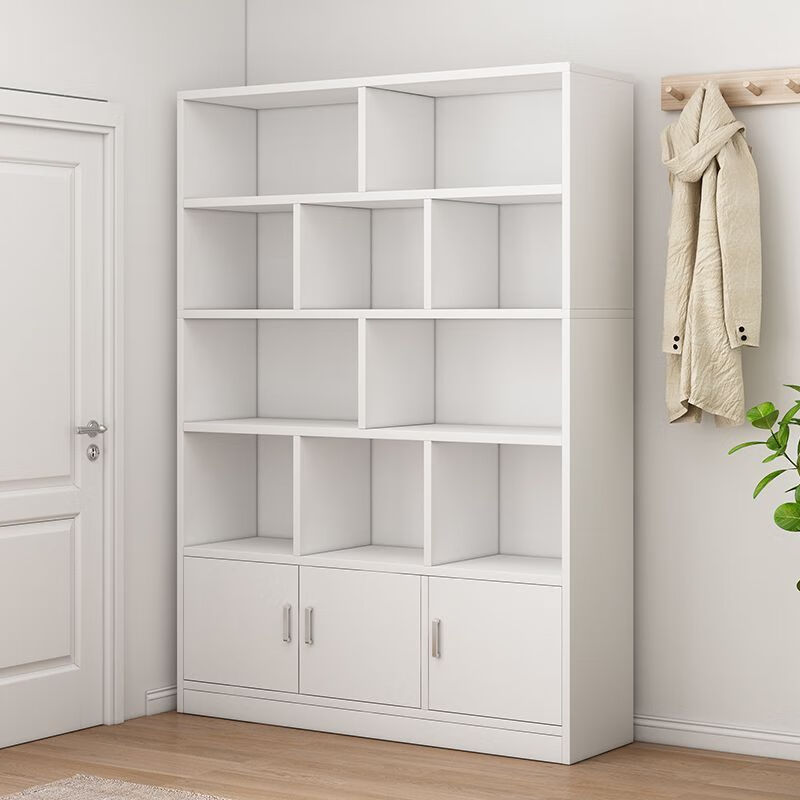 Yuelaiju File Cabinet Office Storage Cabinet Information Cabinet Locker Employee File Cabinet Storage Bookcase Office Cabinet Picture 2 Pastoral Oak Color丨Two Doors 60*24*180 Damaged Reissue