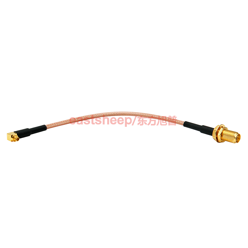 Dongfang Xupu RG316 silver-plated connecting cable SSMP-KW/SMA-KY GPPO curved female to SMA female 6G RG316-SSMP-KW/SMA-KY 0.1m