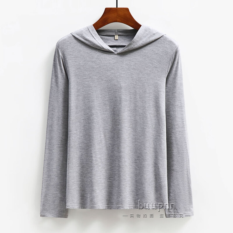 Bibo hooded back-bather special clothing for sunbathing in the dog days to nourish yang energy and sun protection, head covering neck, long-sleeved hooded top, hemp gray 2XL recommended 128-140 catties