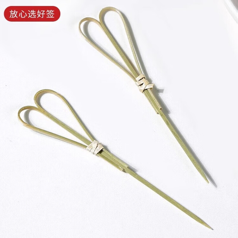 Dolly disposable fruit skewers fruit insert cocktail decoration creative art fruit fork hamburger candied haws skewers bamboo skewers 12cm cyan flower festival skewers 100 pieces