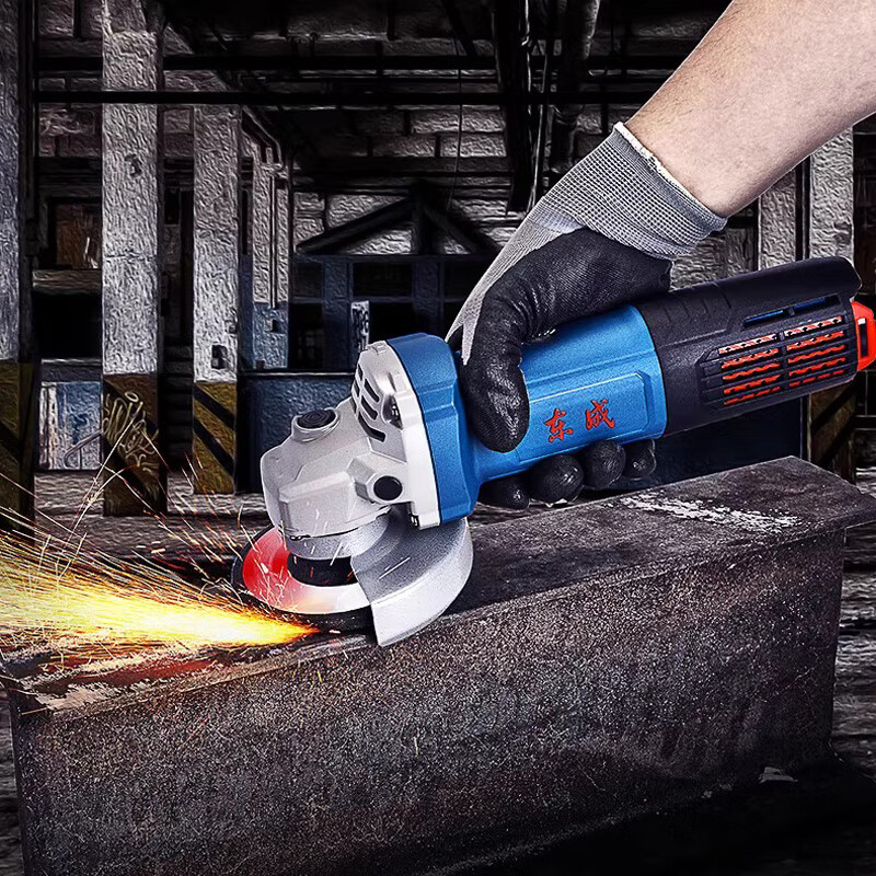 Dongcheng angle grinder high power 1100W angle grinder multi-function cutting machine household small hand grinding wheel grinding and polishing machine FF17-100 official standard configuration