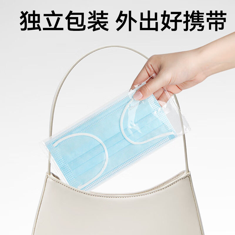 Zhende Medical Surgical Mask White Adult Individually Packed One Bag Winter Warmth Protection Dust Haze 100