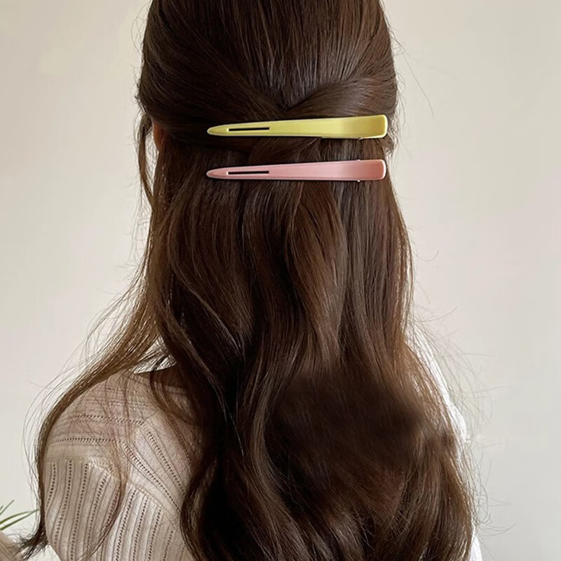 Royal Code Candy Color Side Bangs Duckbill Clip Hair Clip Fluffy Positioning Clip Headwear 6-piece Set