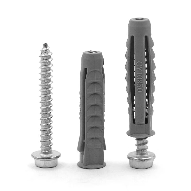 Jingxuan LCD TV mount expansion screw tetrahedral plastic expansion tube nail TV bracket expansion screw M10 10*50 (10 sets)