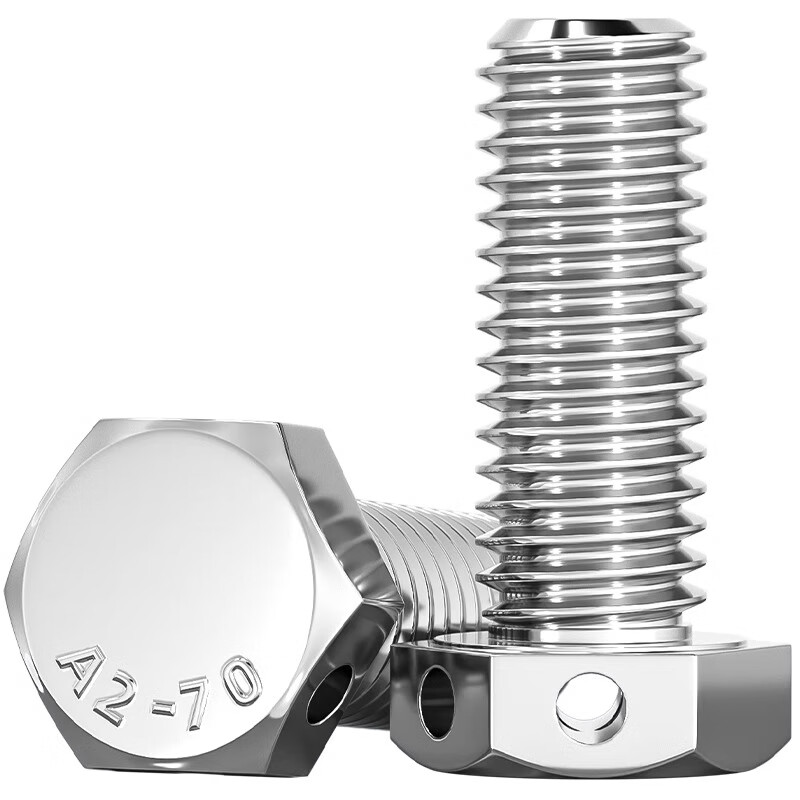 Bingneng 304 stainless steel GB32.1 head punching screw external hexagonal head with hole bolt through steel wire sealing hole 3-M18 M10*12 5 pieces