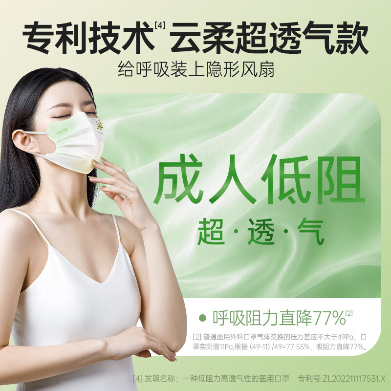 Super sub-low resistance mask autumn and winter warm medical surgical mask anti-pollen allergy sterilization independent adult little prince 30 pieces