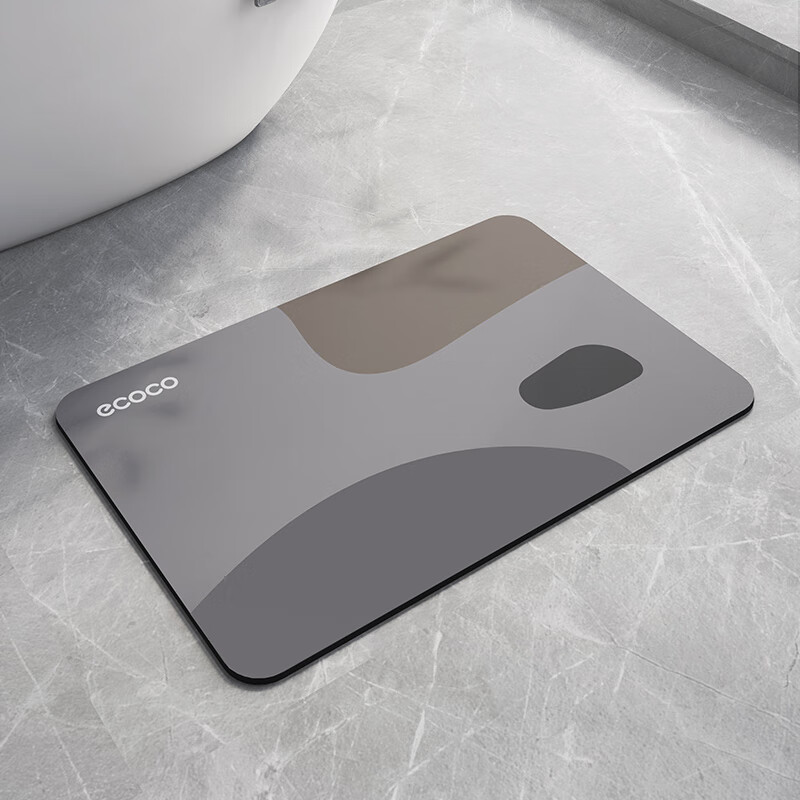 Ecoco bathroom absorbent floor mat toilet bathroom entrance door quick-drying household soft anti-slip anti-fall shower mat