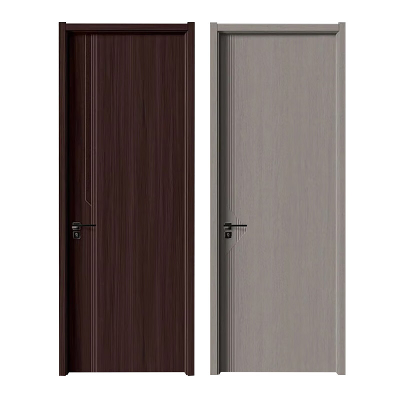 Wen Yijia white paint-free carbon crystal indoor concierge door solid wood composite bedroom door set door ecological door wooden door installation conventional ecological door 3 sets starting package transportation package installation
