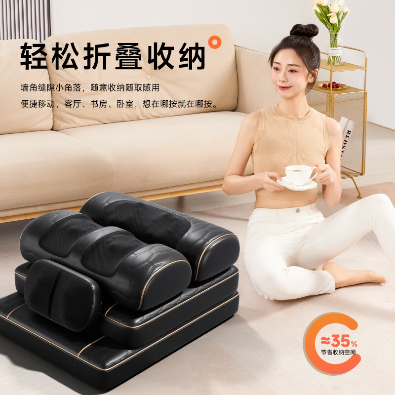 AUX household full-body massage cushion, reclining chair, shoulder and cervical spine massager, waist and back electric kneading mattress, fully automatic multi-functional massager, practical birthday gift for parents, Supreme Edition - black, neck, shoulder, waist, legs and feet, full kneading + vibration moxibustion hot compress