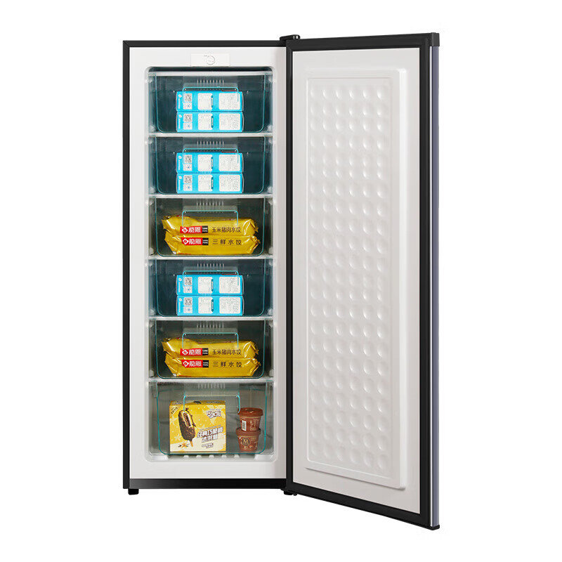 Oaks vertical freezer small household uniform cooling full temperature zone freezing small freezer large capacity layered single freezer independent partition fine storage full space purification 165L丨can store 330 kilograms of meat