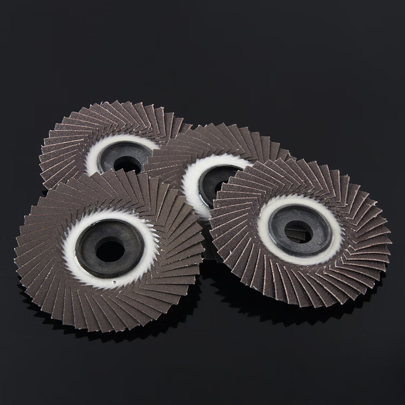 Louver wheel grinding disc 1331 people collected Louver blade Stainless steel soft polishing disc 100 angle grinder grinding soft disc black sand 320 mesh 10 pieces