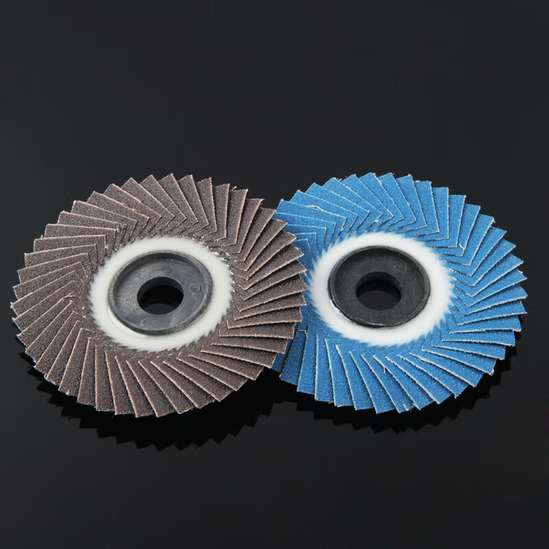 Louver wheel grinding disc 1331 people collected Louver blade Stainless steel soft polishing disc 100 angle grinder grinding soft disc black sand 320 mesh 10 pieces