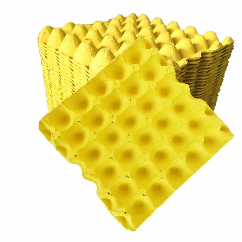 An Junsheng 30 pure egg tray packaging box paper tray transport egg tray duck egg tray new pulp pure pulp plain yellow egg tray 2 pieces
