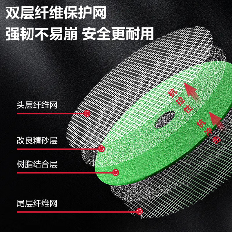 Deli (deli) red and black high-quality resin cutting blade angle grinder grinding wheel ceramic tile stainless steel cutting 60 pieces 107*1.2mm