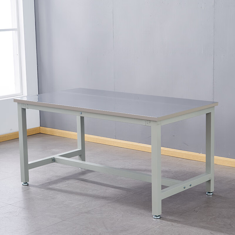 Kegang stainless steel workbench operating table packing table dust-free workshop desk waterproof anti-rust high temperature resistant operating table school laboratory acid and alkali resistant corrosion resistant instrument test bench can be customized Stainless steel desktop 200*100*75 load-bearing 300kg