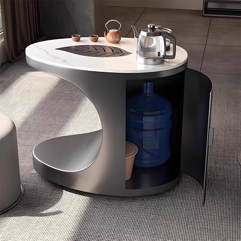 Hallodon balcony tea table tea table kettle integrated table slate tea table movable light luxury tea table tea table and chair combination multi-functional slate small tea table single table