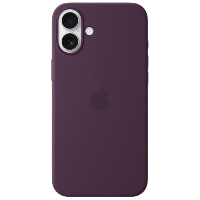 90% new Apple/Apple iPhone 16 Plus special MagSafe silicone protective case - plum color magnetic phone case Apple original phone case