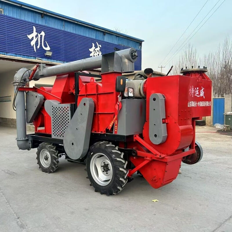 Kezhitu large corn thresher air-suction self-priming feeding new automatic corn thresher self-propelled saves time and labor large corn thresher production gold