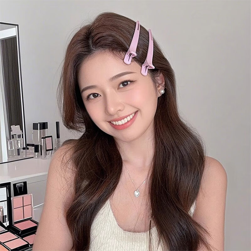 Royal Code Candy Color Side Bangs Duckbill Clip Hair Clip Fluffy Positioning Clip Headwear 6-piece Set