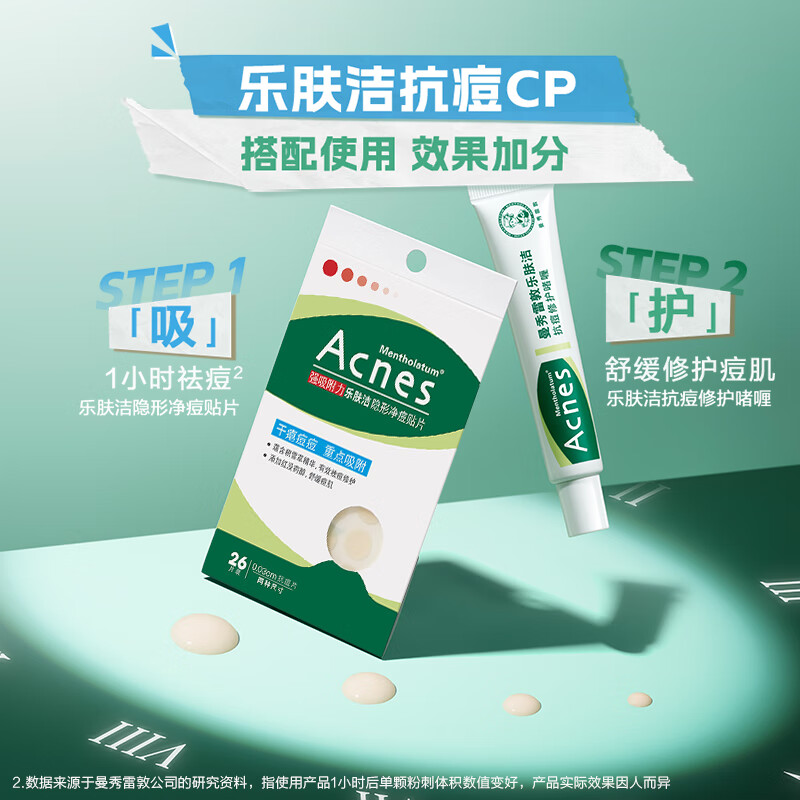 Mentholatum Lefujie Invisible Acne Patch, Light Concealer, Anti-acne and Anti-acne Patch, 26 Pieces Facial Mask to Absorb Pus, Dating Magical Device