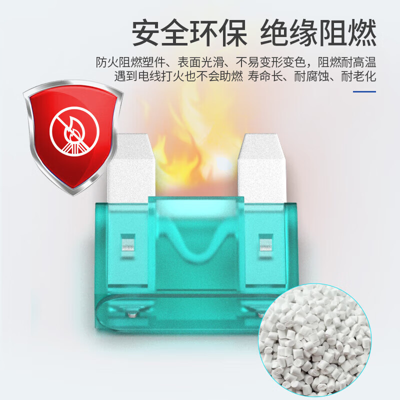 Huijun car fuse fuse car fuse insert 4S shop fuse tube set large fuse 50A-red 10 pieces