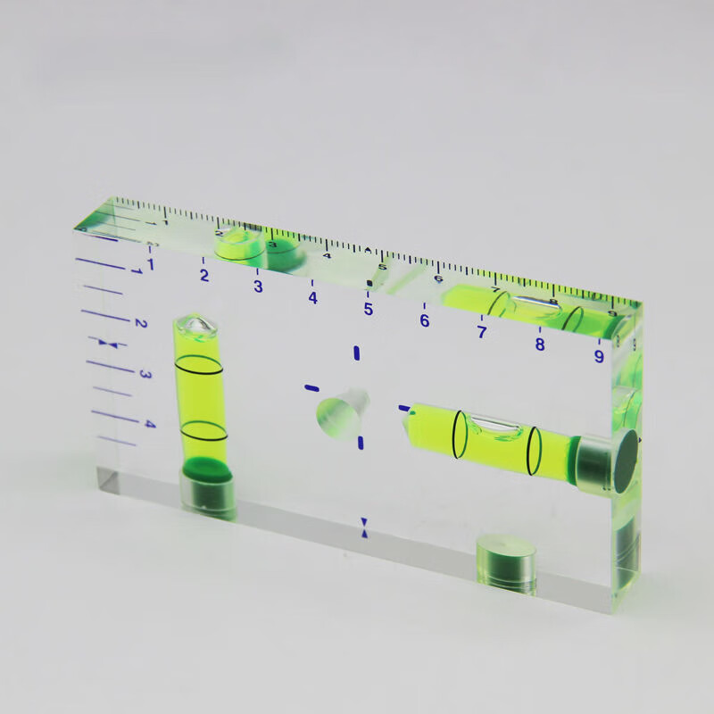 Vinoa fully transparent T-type two-way integrated small household mini level bubble level bubble level 95*13mm transparent T-type non-magnetic