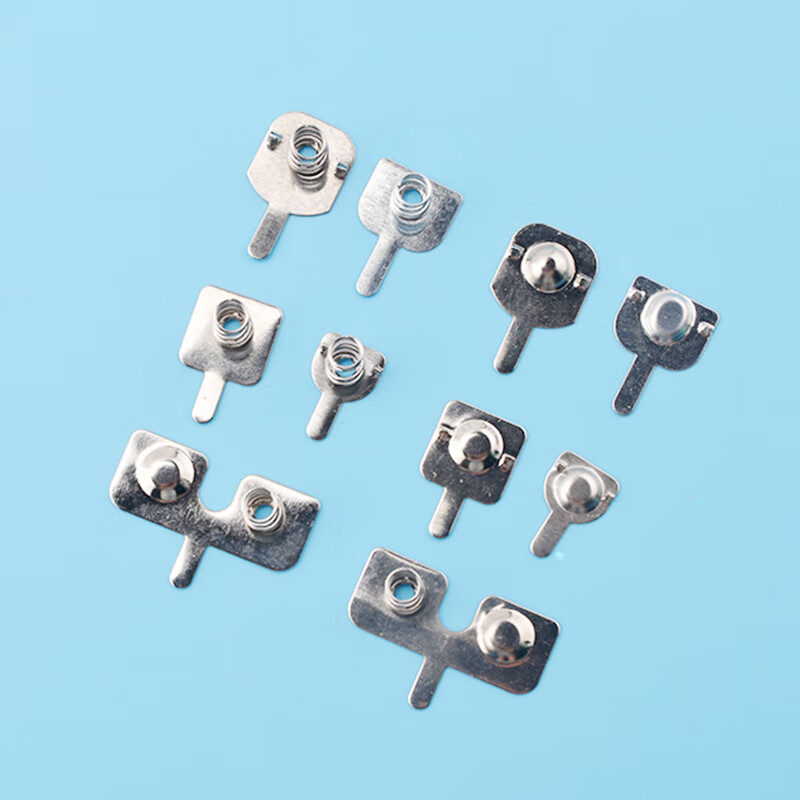 Zejie No. 5 No. 7 battery spring piece positive and negative contact piece spring piece 18650 battery box spring toy remote control No. 5 single piece opening slot upward 12*12mm (10 sets)
