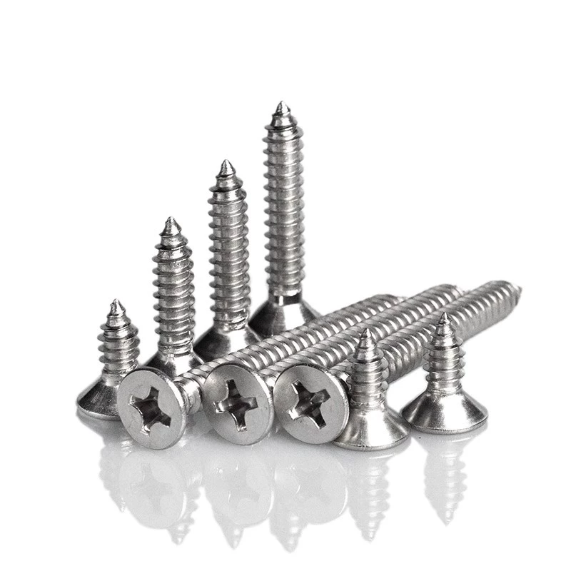 Tianli 304 stainless steel self-tapping screws cross countersunk head flat head screws extended KA wood screws M4*35 (100 pieces)