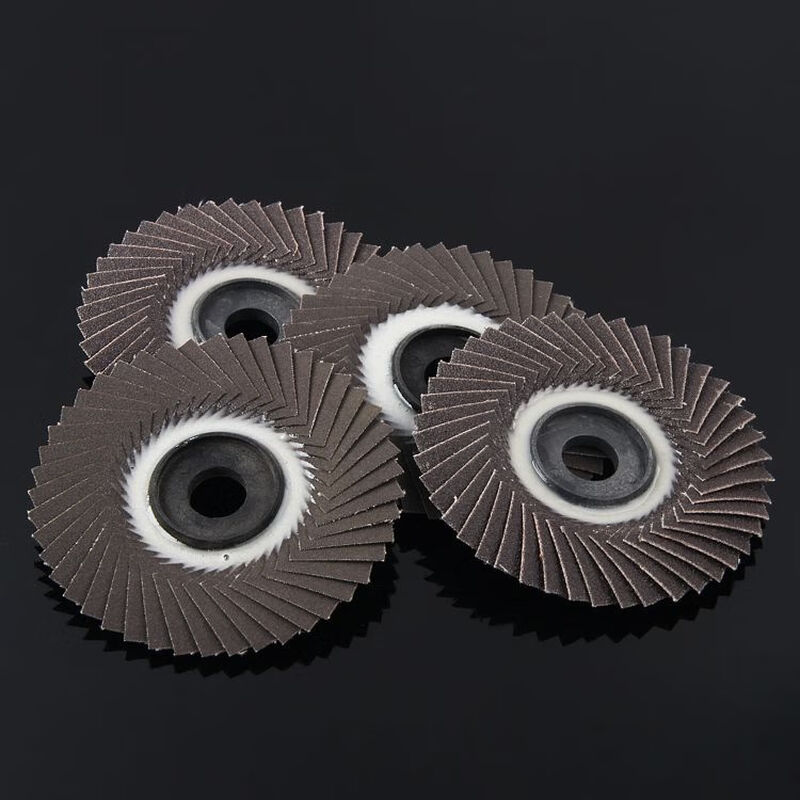Louver wheel grinding disc 1331 people collected Louver blade Stainless steel soft polishing disc 100 angle grinder grinding soft disc black sand 320 mesh 10 pieces